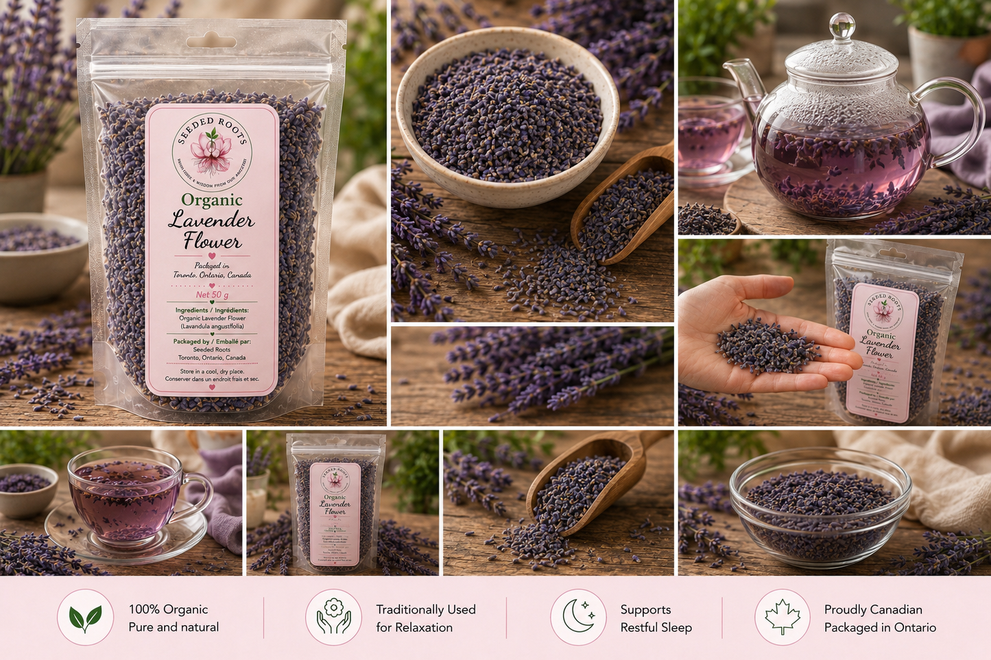 Organic dry lavender flowers